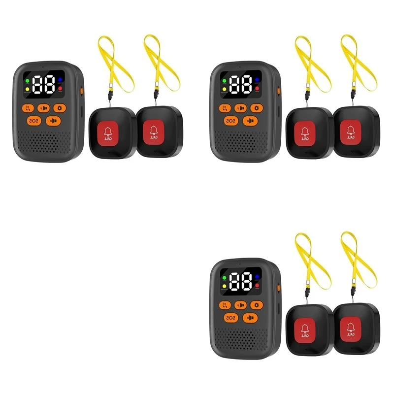 ABJF-3X Wireless Caregiver Call Button,Caregiver Pager Elderly Monitoring With Vibration, Alert Button For Seniors