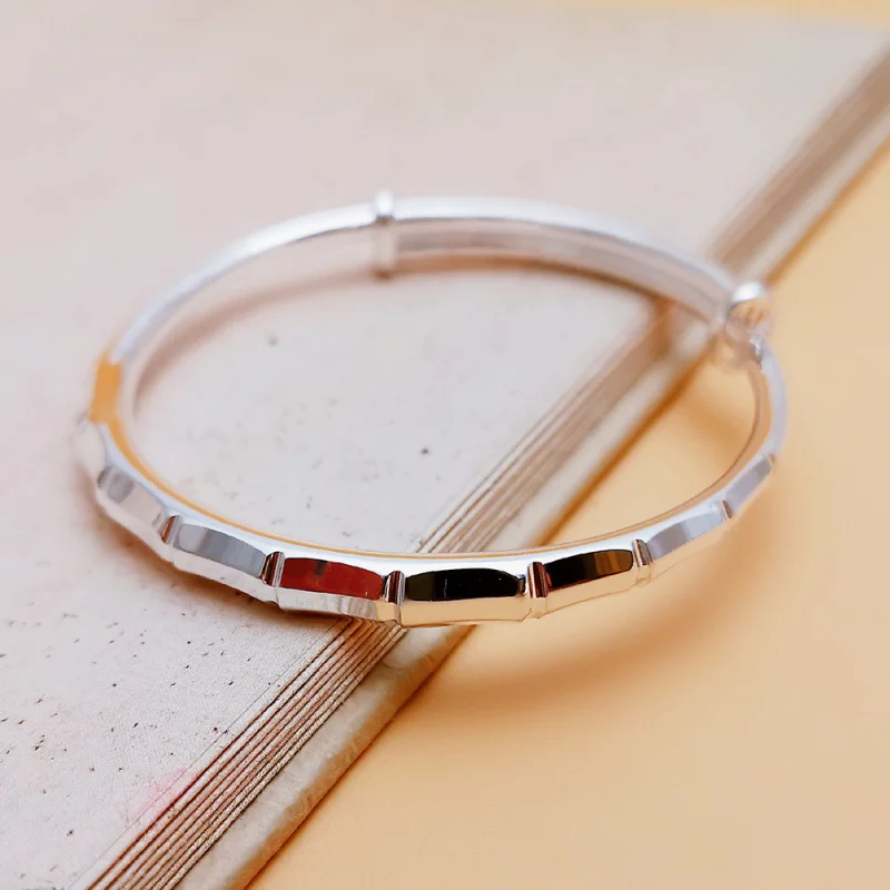 999 Women, Bangle, Push-Pull Joint Versatile Silver Bracelet