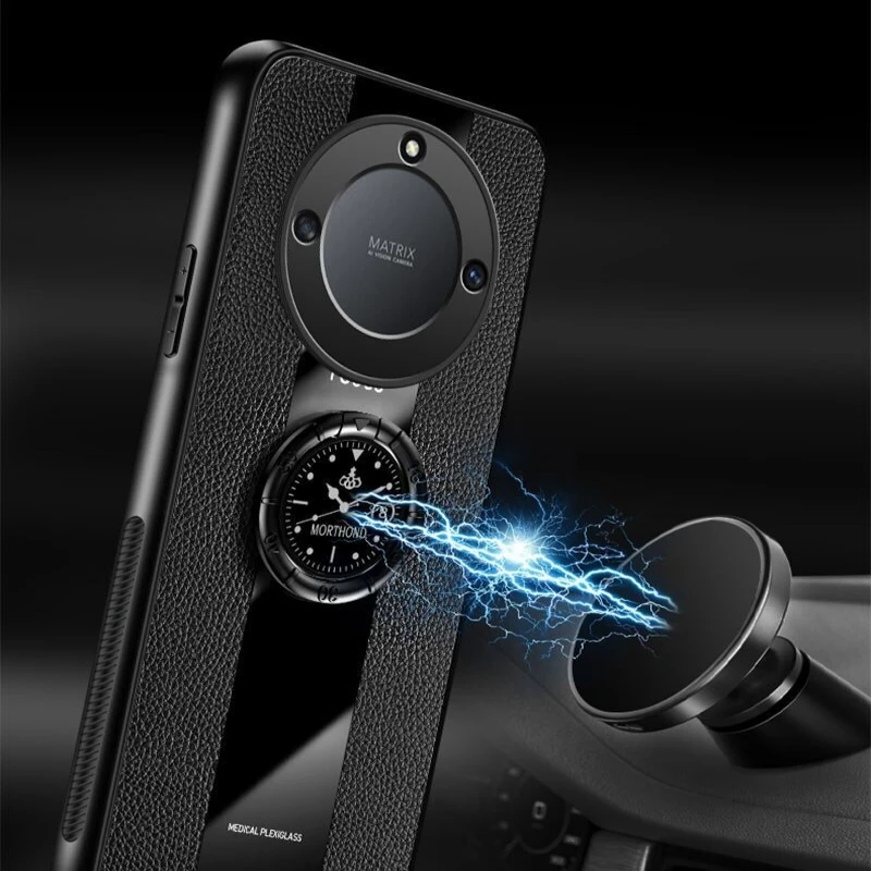 Magnetic Holder Case For Realme 11 Pro Plus Case Luxury PU Leather Phone Cover For Realme 11 11Pro 5G Funda Ring Capa Bumper