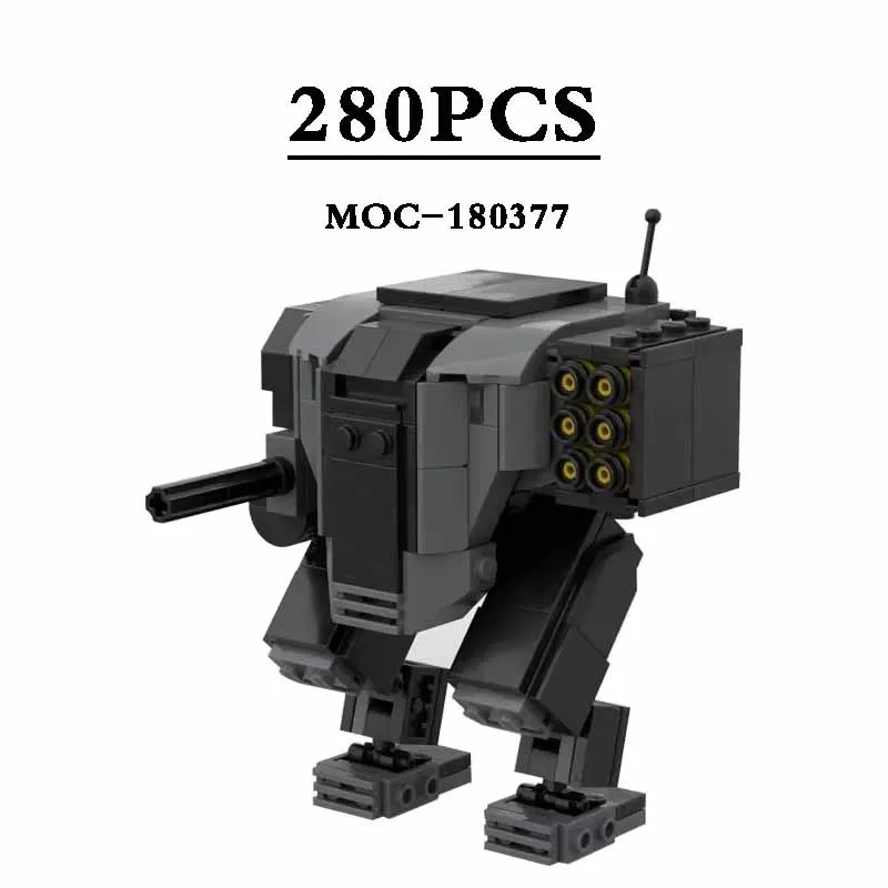 MOC- 180377   Патриот Робот Игрушка Строительные Блоки Робот Вещь Модель 280 ШТ Черный Истребитель Модель Головоломка Игрушка Для Мальчика День Рождения Рождественский Подарок