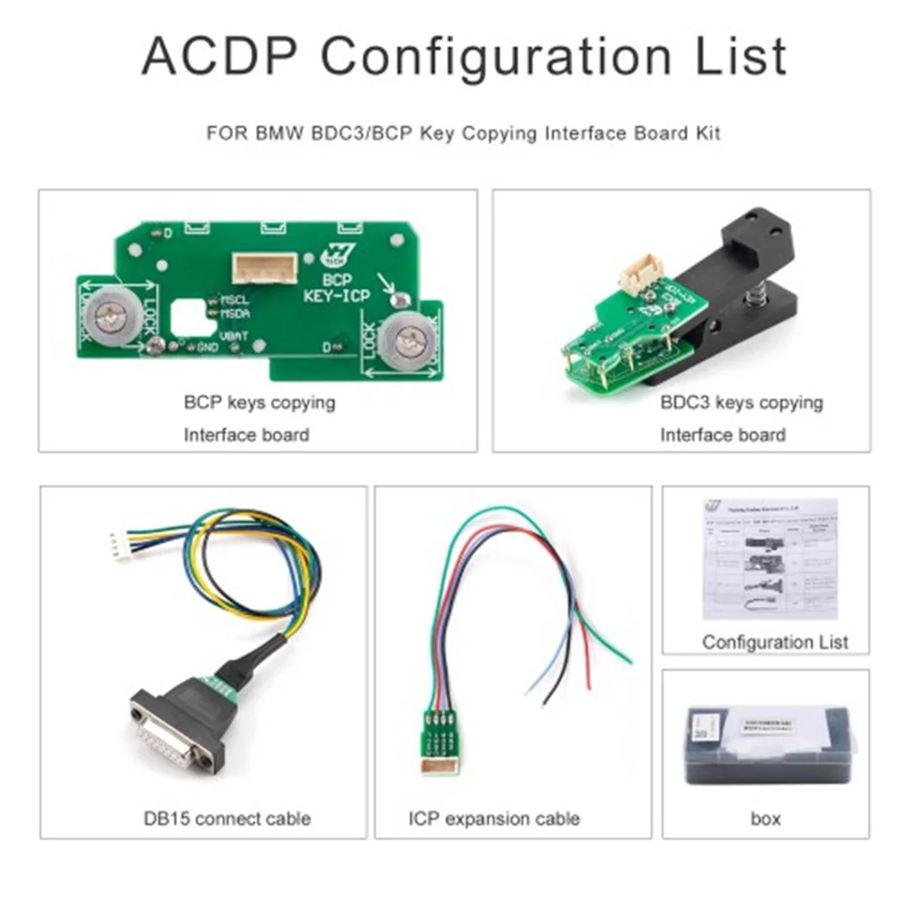 Yanhua ACDP BDC3 BCP Key Copy Interface Board For BMW G Chassis BDC3 For BMW U Chassic BCP Key Copying Program Tools Module 38