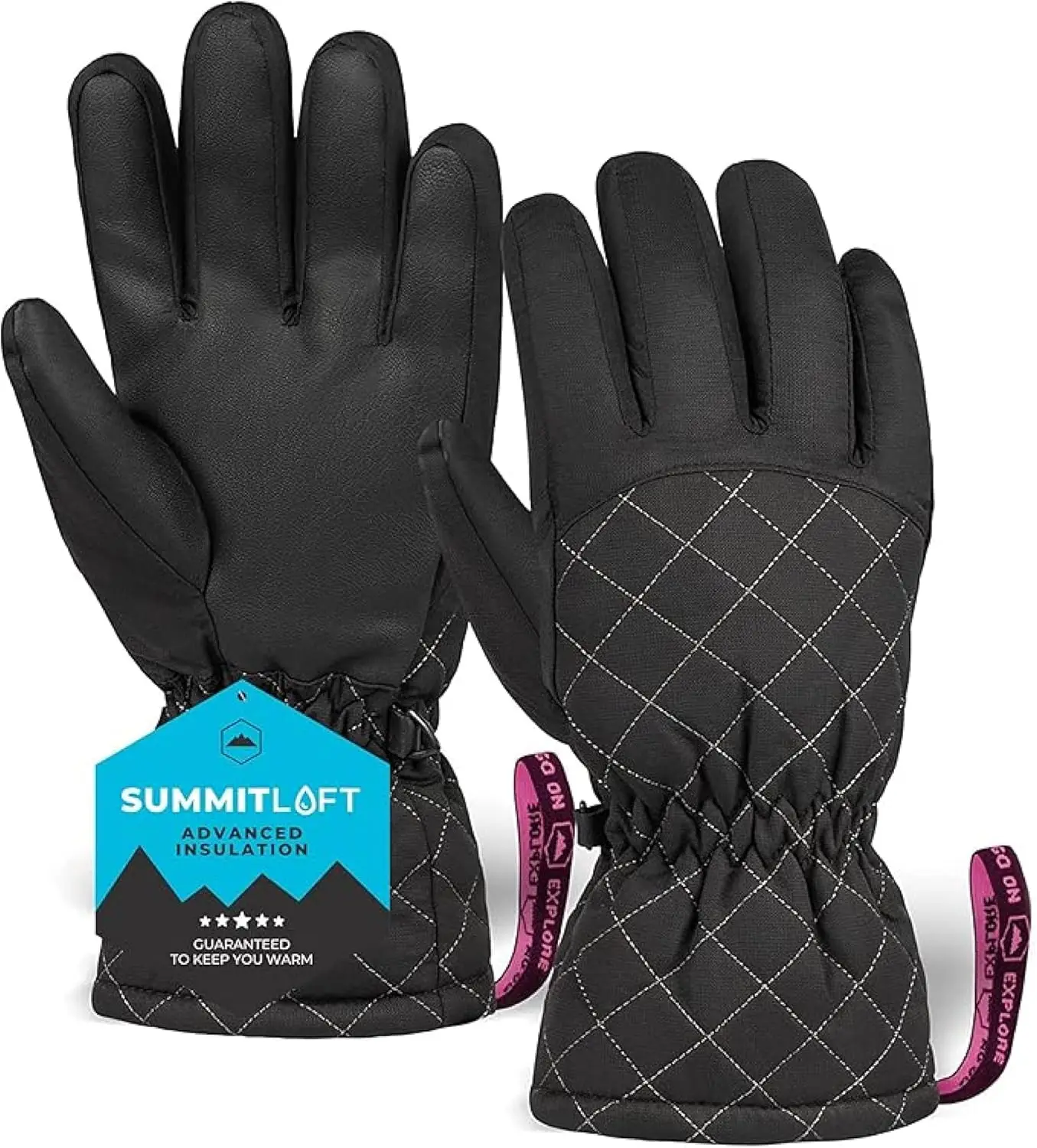 

Women's Waterproof Ski Gloves - Adult Snowboarding Gloves