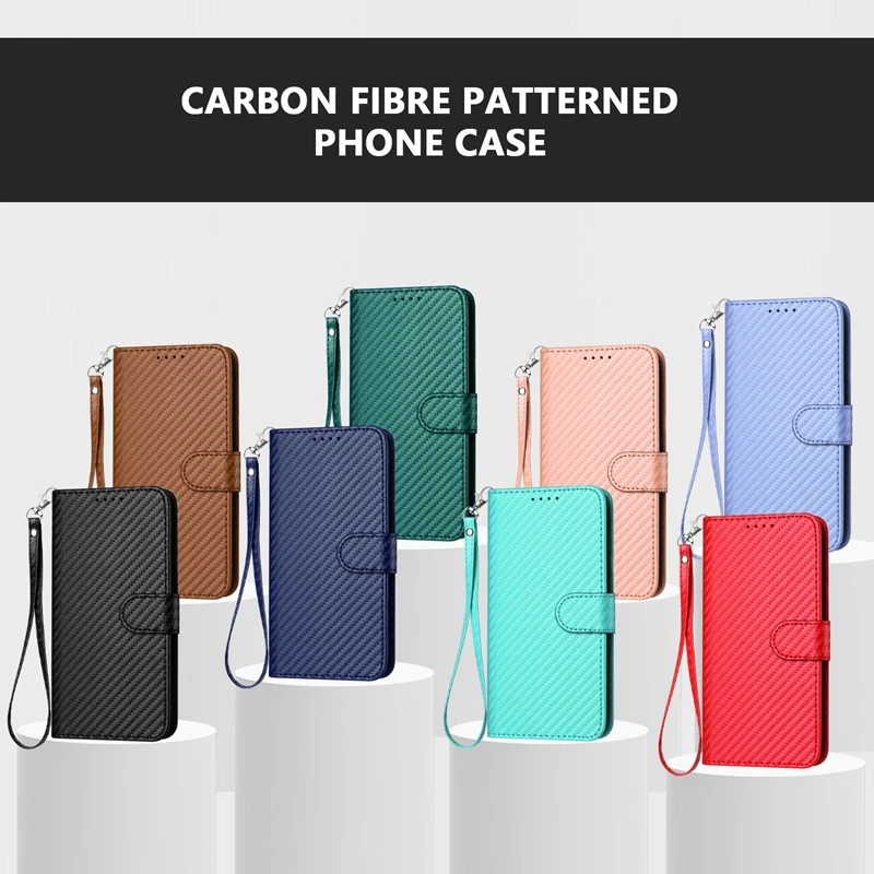 Solid Color Flip Carbon Fiber Case For Infinix Hot 40 Pro 40i 30 30i Smart 8 7 HD Note 30 Pro Magnetic Comfort Wallet Cover Etui