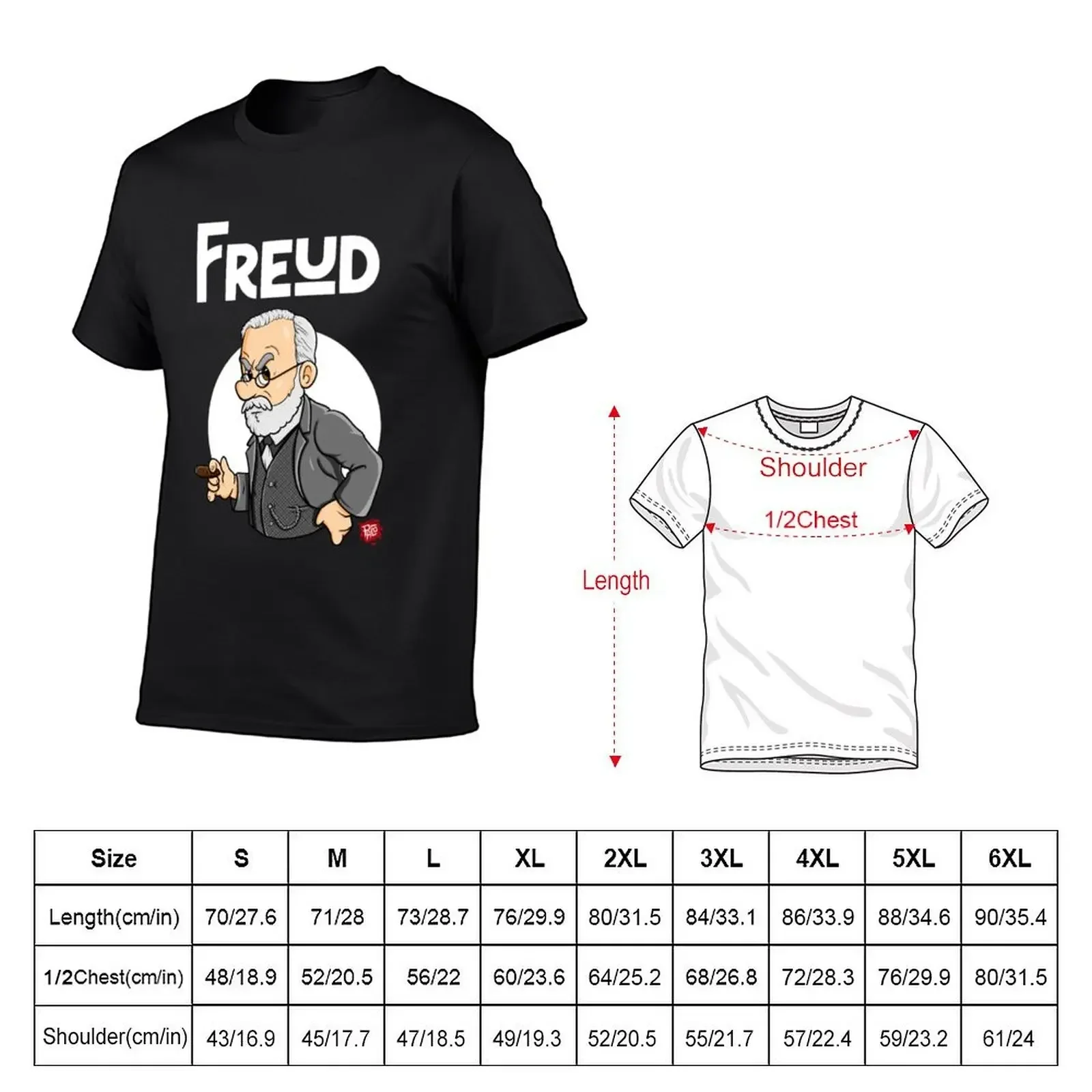 Freud T-Shirt anime figures man clothes men t shirts high quality