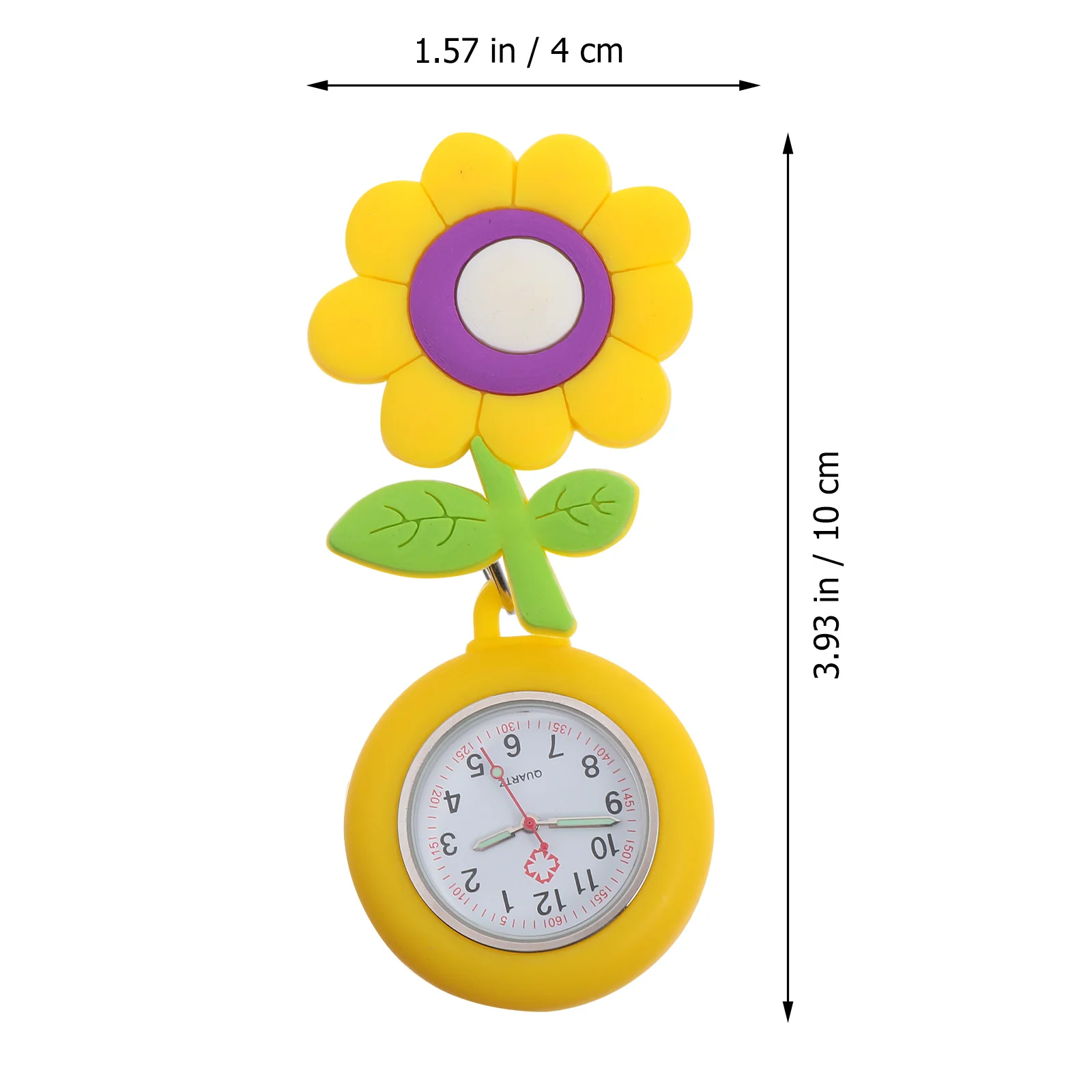 

Soft Cartoon Nurse Quartz Clip-on Pocket Watch Lightweight Luminous Nurse Pocket Watches Practical Portable Hospital