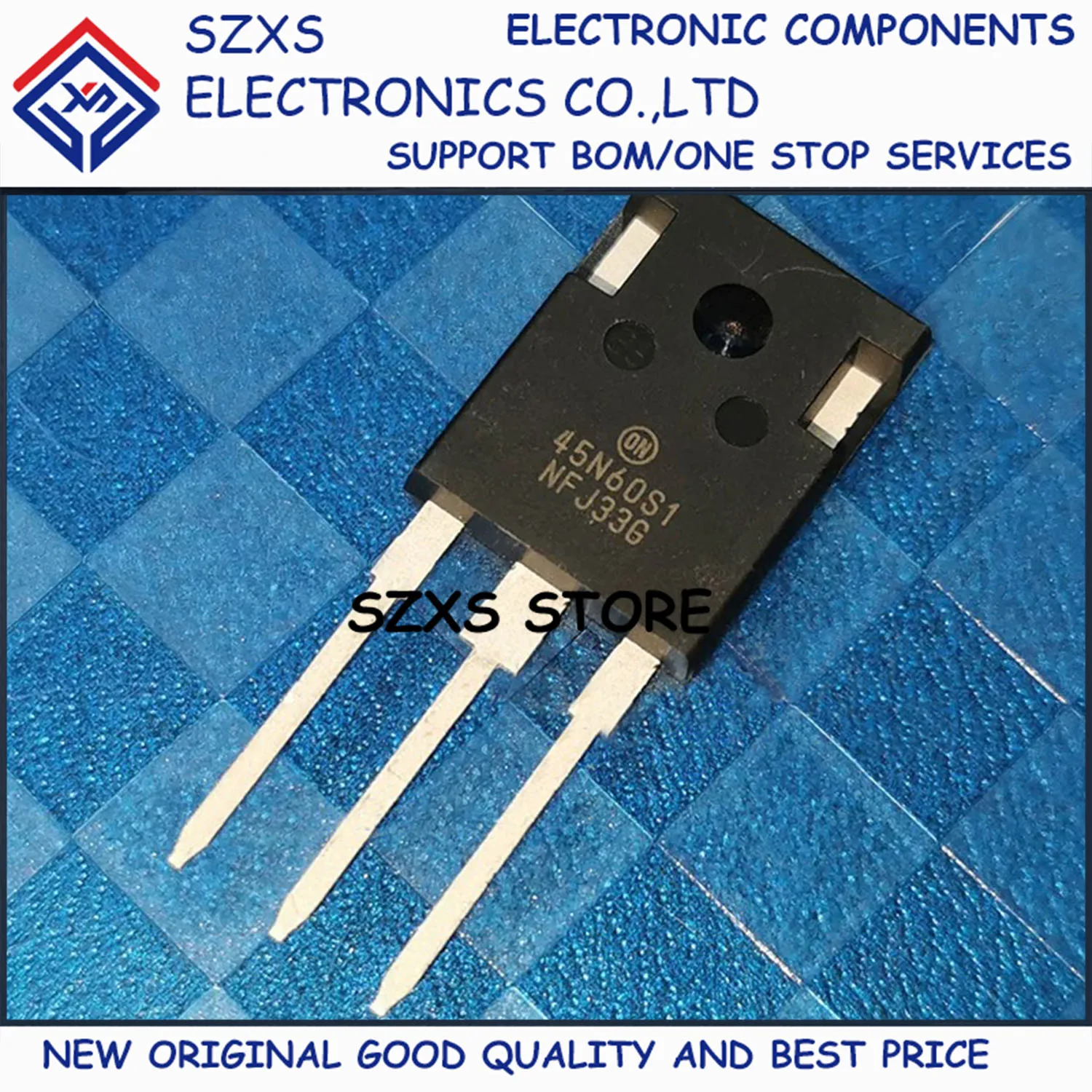 

New Original 10Pcs 45N60S1 NGTB45N60S1WG TO-247 45A 600V Powerful IGBT Transistor In Stock Electronic Components Good Quality