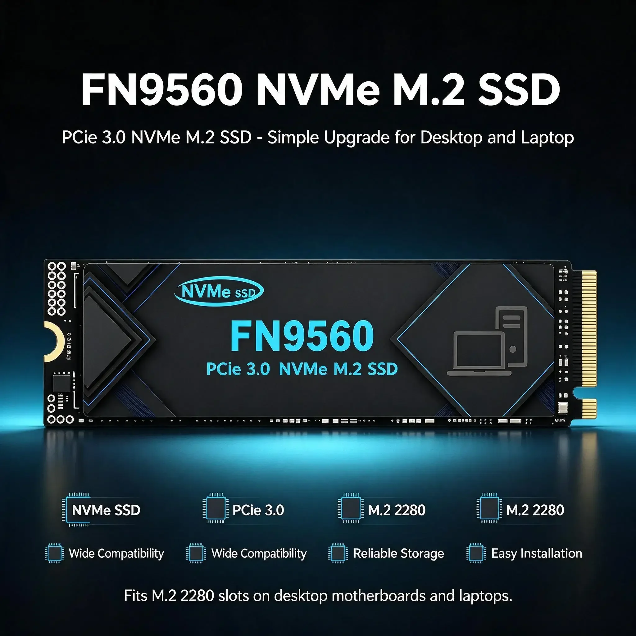 FN9560 PCIe NVMe M.2 2280 Solid State Drive 500GB 1TB 2TB 4TB Superior Rapid Speed for Smooth Gaming and Professional Work Appli