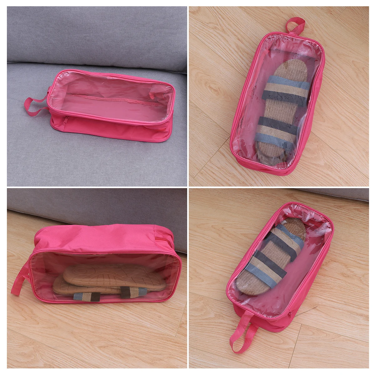 

Portable Shoe Storage Bags Travel Organizer Waterproof Clear Pouches Oxford Cloth Material Dustproof Size 45 Shoes Bag