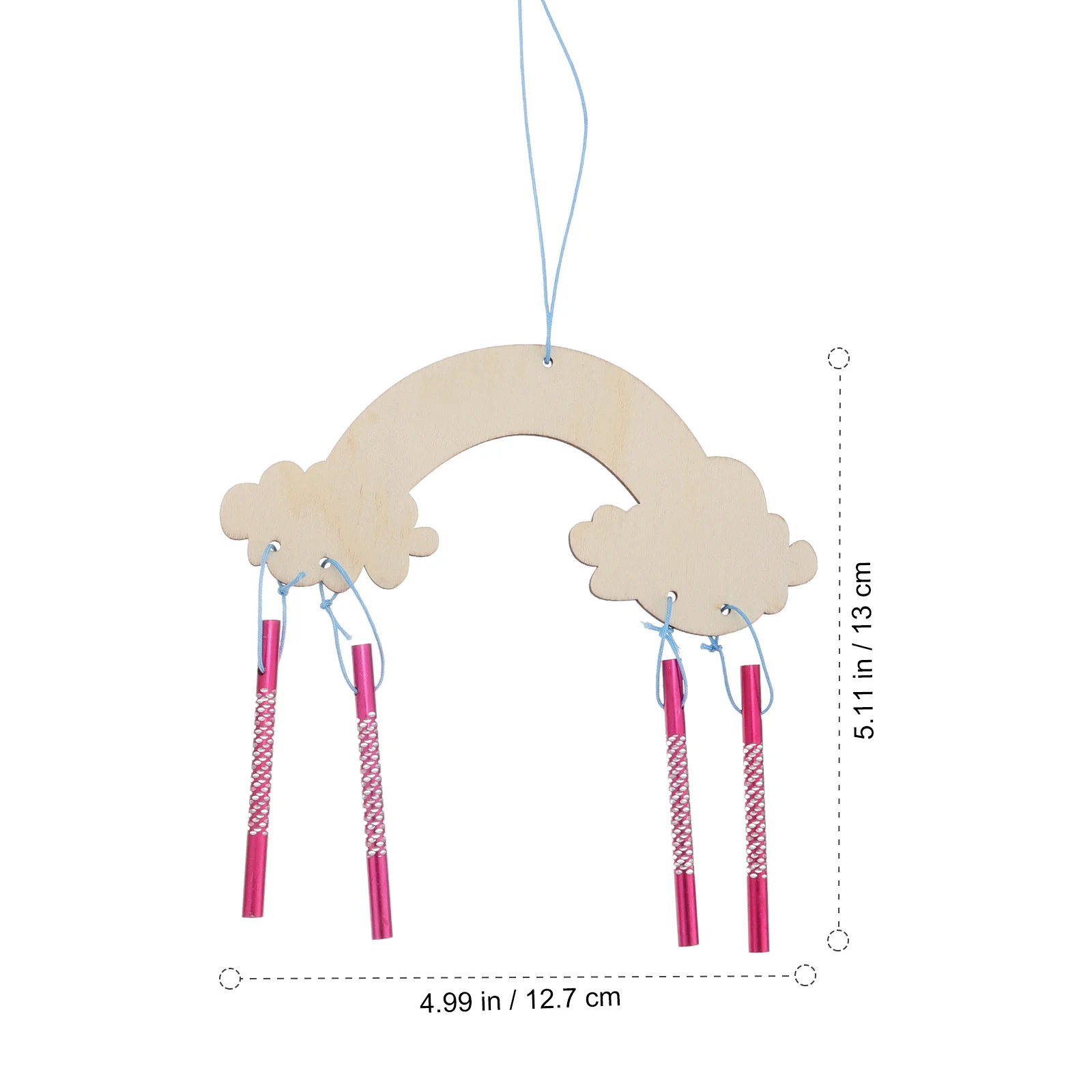 

10Pcs Wooden Wind Chime DIY Doodle Craft Hanging Ornament Decorative for Garden Home Decor DIY Wind Chime Home Decor