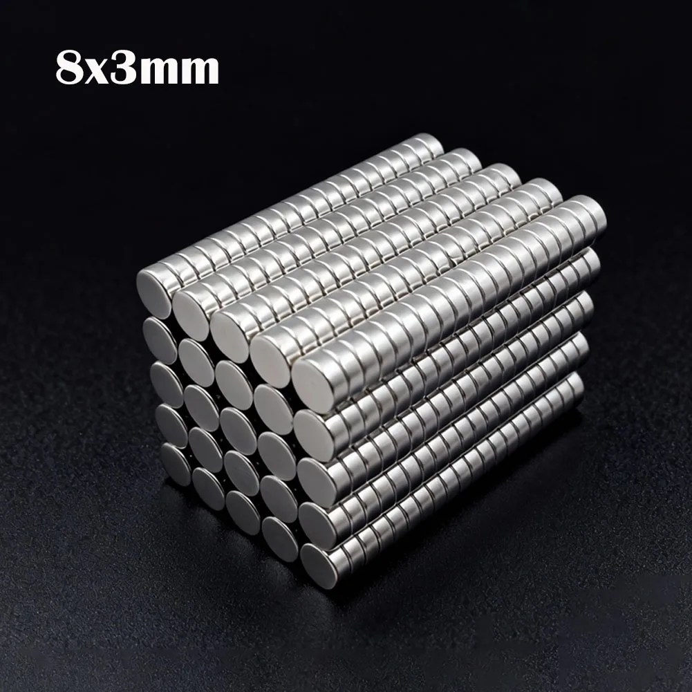 

10-200Pcs Super Powerful Round Magnet Neodymium Magnets 8x3mm N35 NdfeB Strong Magnet Permanent Magnetic Imanes Magnetic Sheet