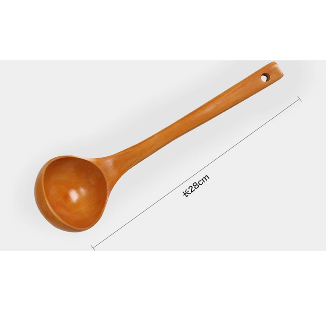 ABVT-4Pcs Wooden Kitchen Utensils No Paint Non-Stick Pot Solid Wood Shovel Set Pure Teak Solid Wood Long Handle Shovel Tool