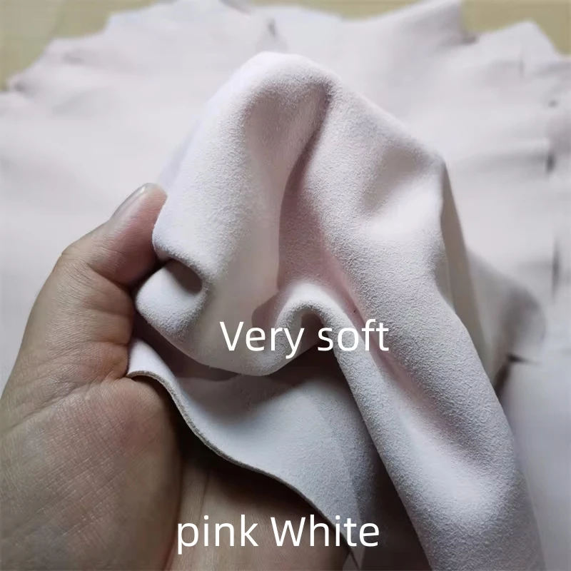 0.7mm Pink Anti-Cashmere Sheepskin. First Layer Leather. Real Leather Fabric. Handmade DIY For Inside. Hem. Whole Sheepskin