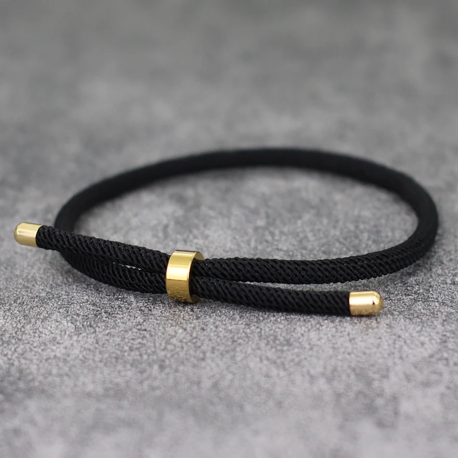 Simple Style Rope Bracelet For Men 2025 Unfading 6 Colors Grade A 4mm Thread Luck Red Braslet Valentine Day Gift Pulsera Cuerda