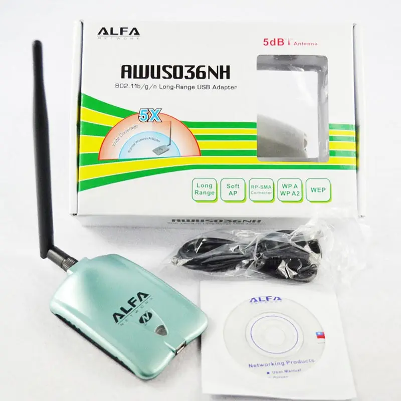 AWUS036NH Kali Network Card Cdlinux Ubuntu Drive-free USB Wireless Penetration Network Card
