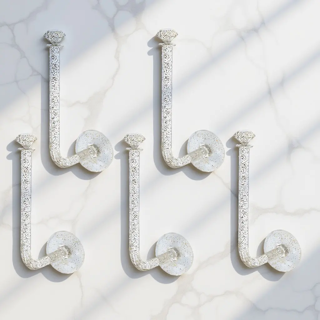 5Pcs Safe Adhesive Scrunchie Holders Hair Accessories Organizer Wall Decor Clear Acrylic Scrunchy Stick for Hair Ties Hoops