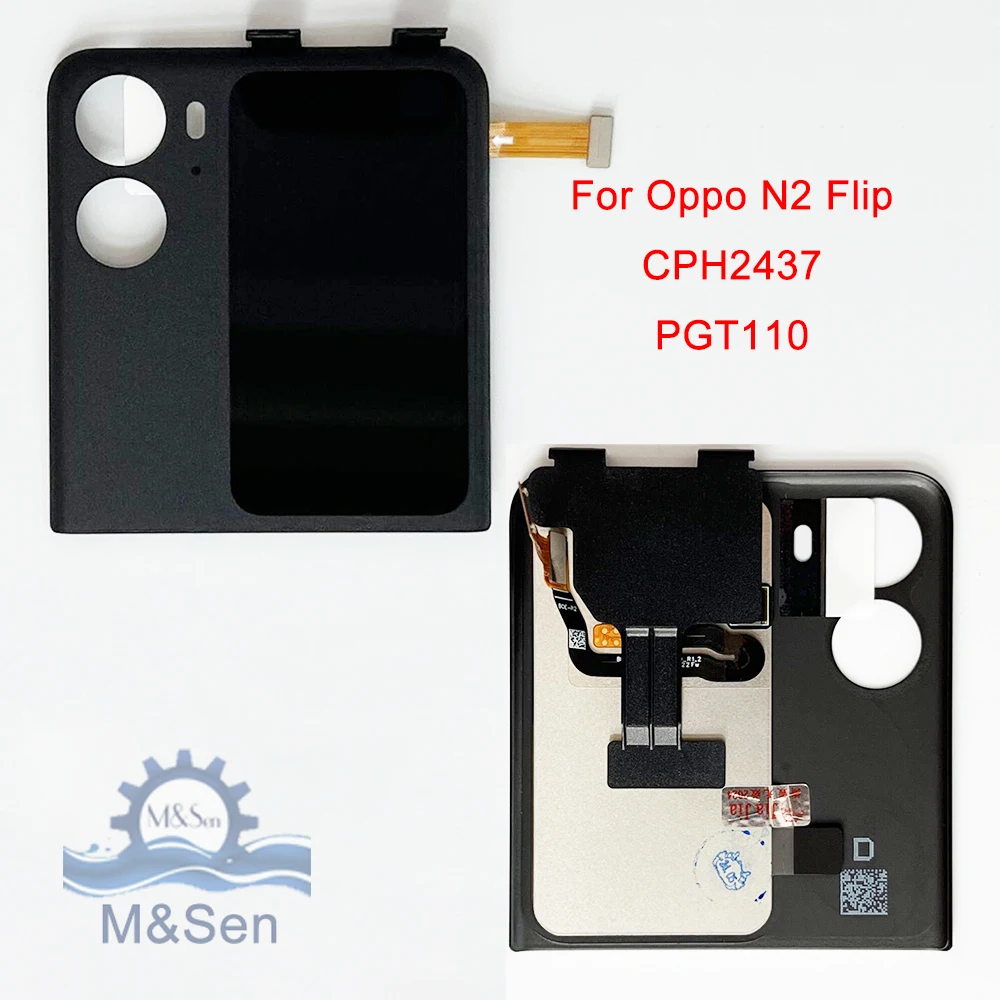 Original 3.26\'\'Amoled For Oppo Find N2 Flip CPH2437 Back Cover LCD External Display Touch Digitizer For Find N3 Flip CPH2519