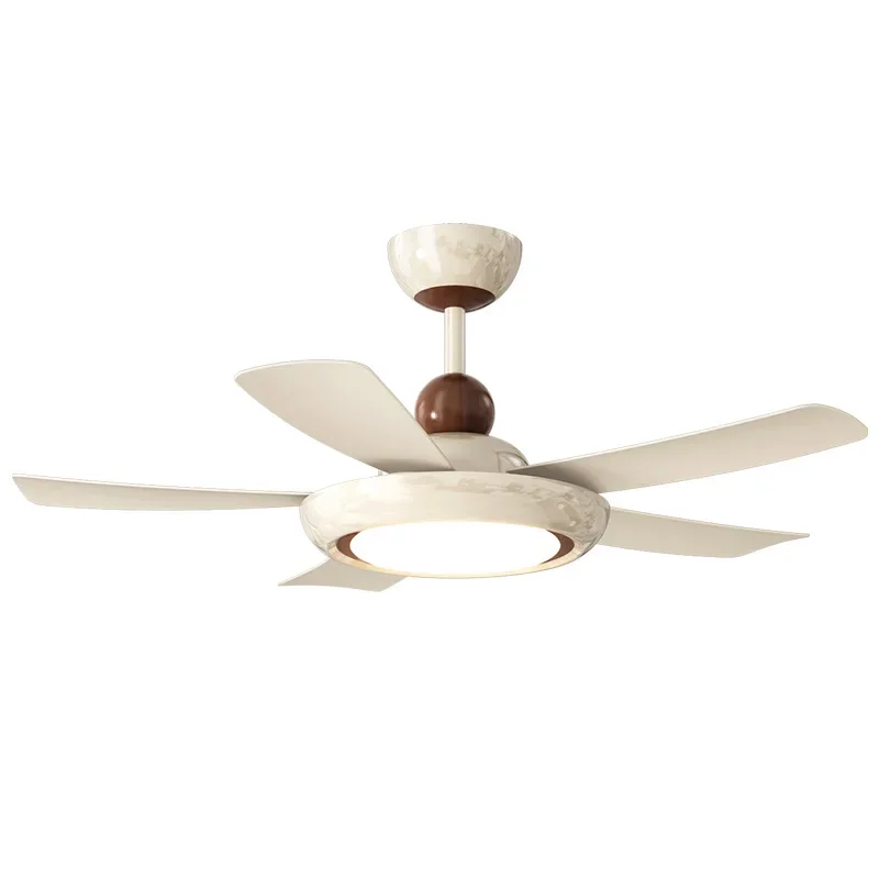 

New Modern French Cream Style Restaurant Ceiling Fan Light, High Wind