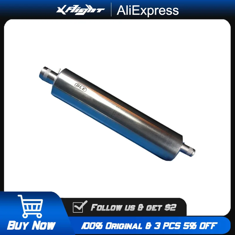 

111CC Long Exhaust Pipe Muffler Single Set with Accessories High Performance Stainless Steel for Airplane Helicopter Gas Engine
