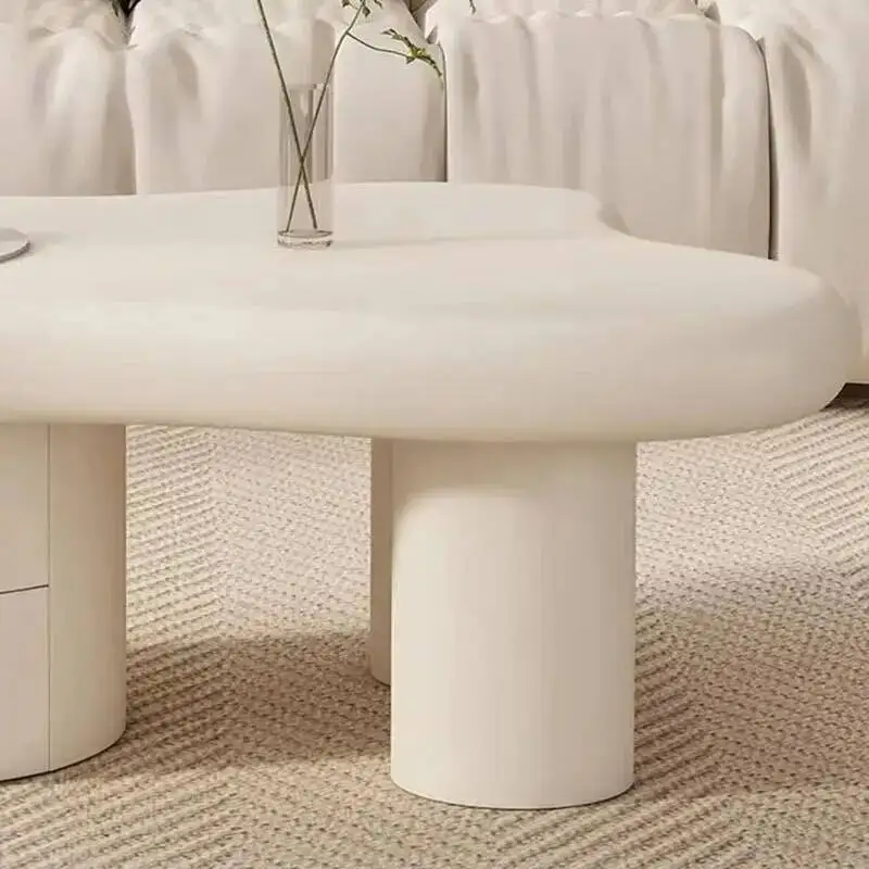 Mesa Storage Living Room Coffee Table Trau Small White Minimalist Nordic Mobile Coffe Table Mesa Lateral De Centro Furniture