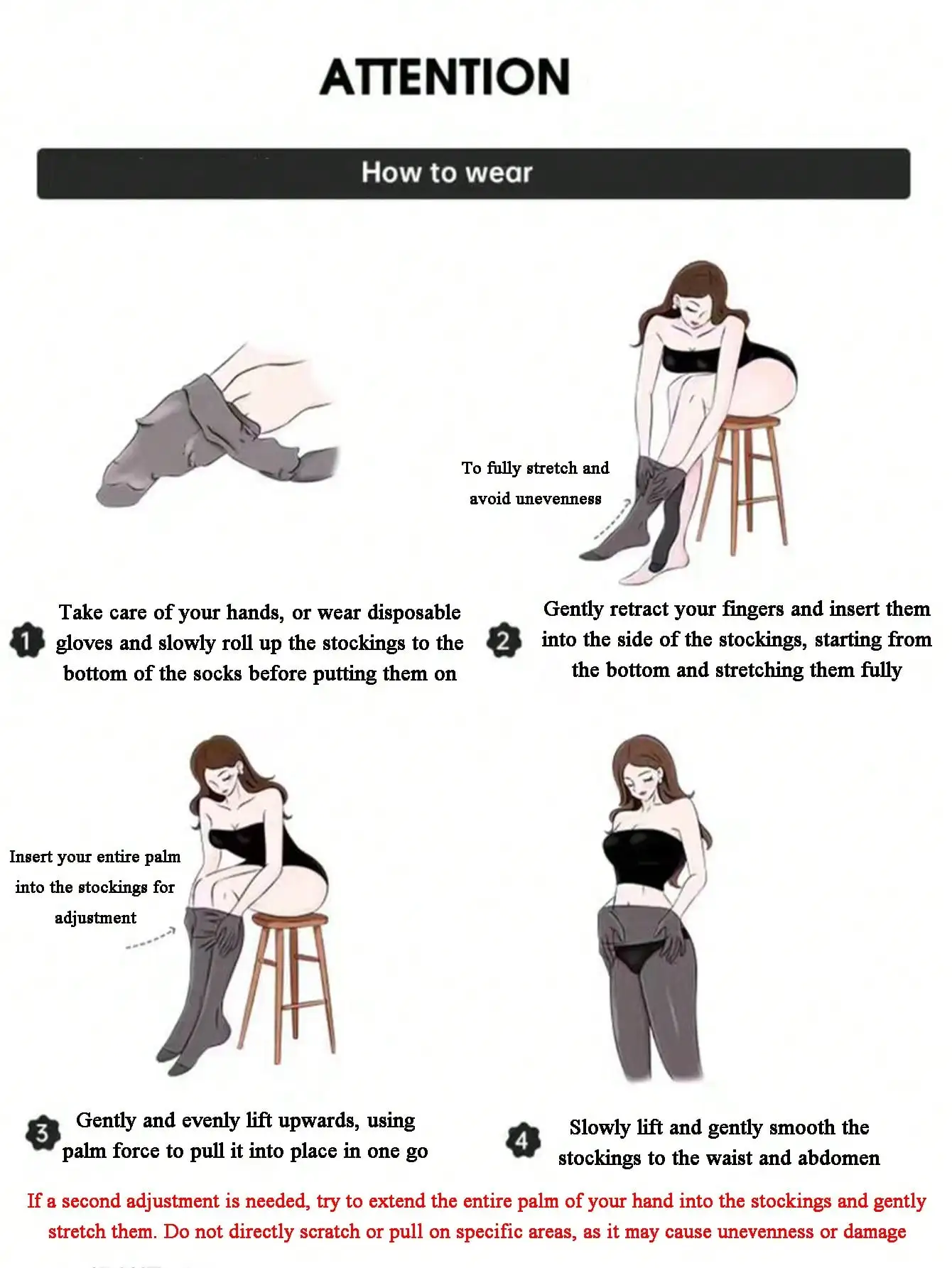 1 Stück Hochtaillierte Kompressions-Shaping-Strumpfhose mit Po-Lifting-Effekt und Hautfarbener Kontrolle – Detail 7