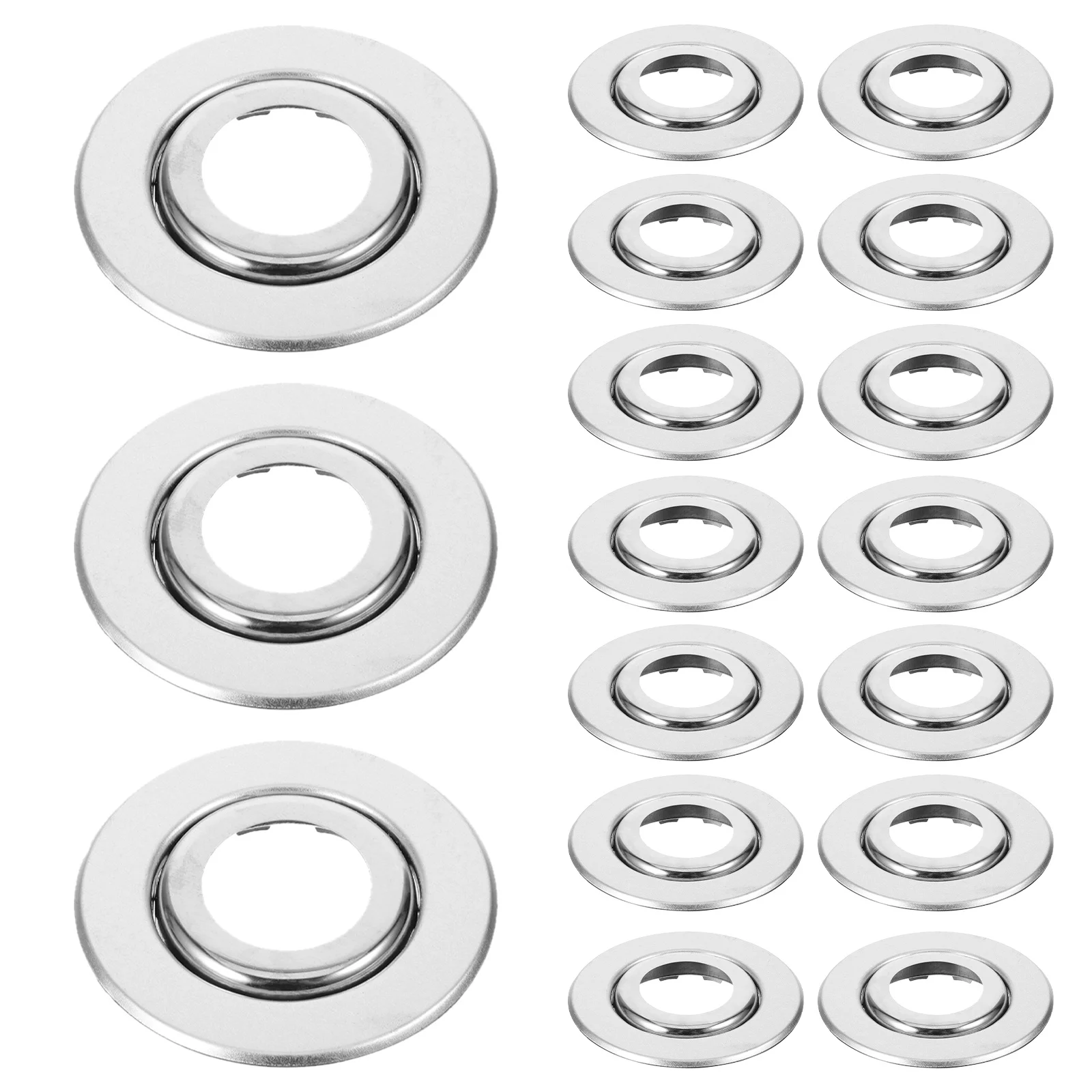 Placa de escudo de aspersor contra incendios, embellecedor expandible de doble disco de acero inoxidable, cubierta de cabezal de aspersor empotrado de 3/4 pulgadas, 30 Uds.