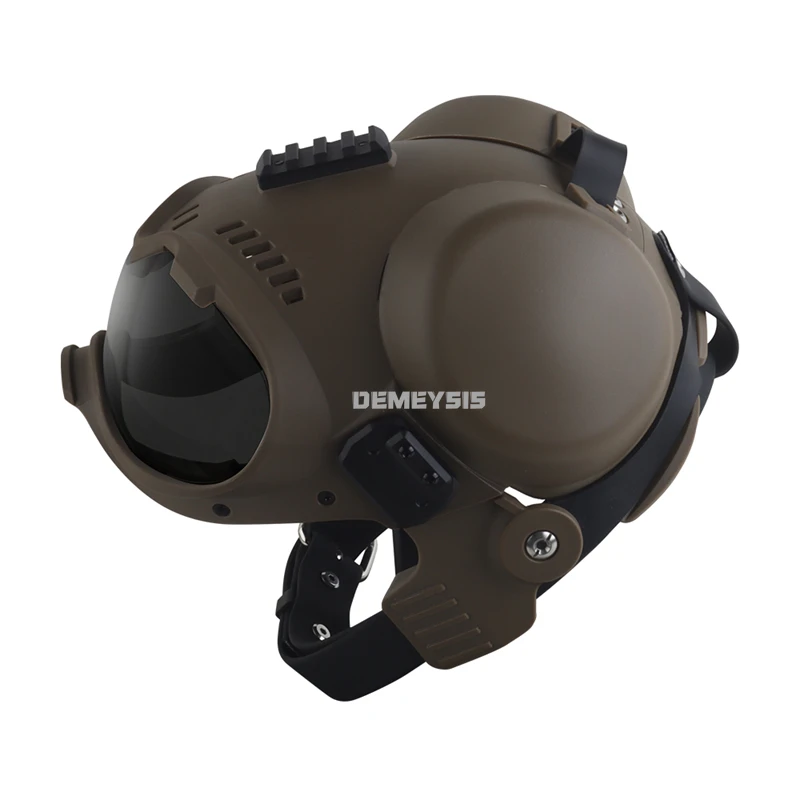 Picture 4: Outdoor Hunting Dog Helmet Pet Motorcycle Protective Equitment with Goggles Tactical CS Airsoft Training Dog Head Protector Gear