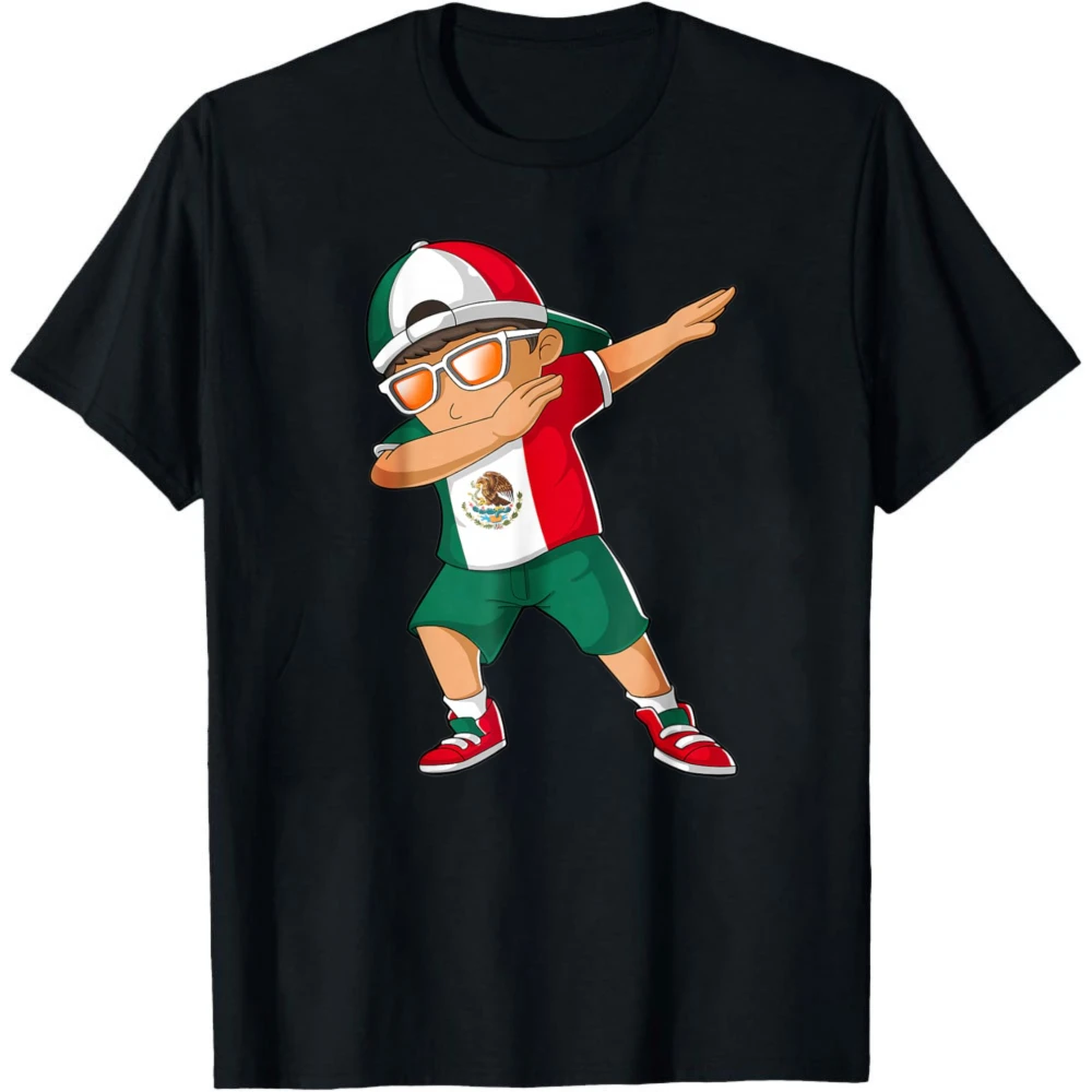 Mexican Boy Mexico Kid Patriotism Roots Heritage T-Shirt Men Clothes Summer Short Sleeve O-neck High Quality Cotton Y2K Tees