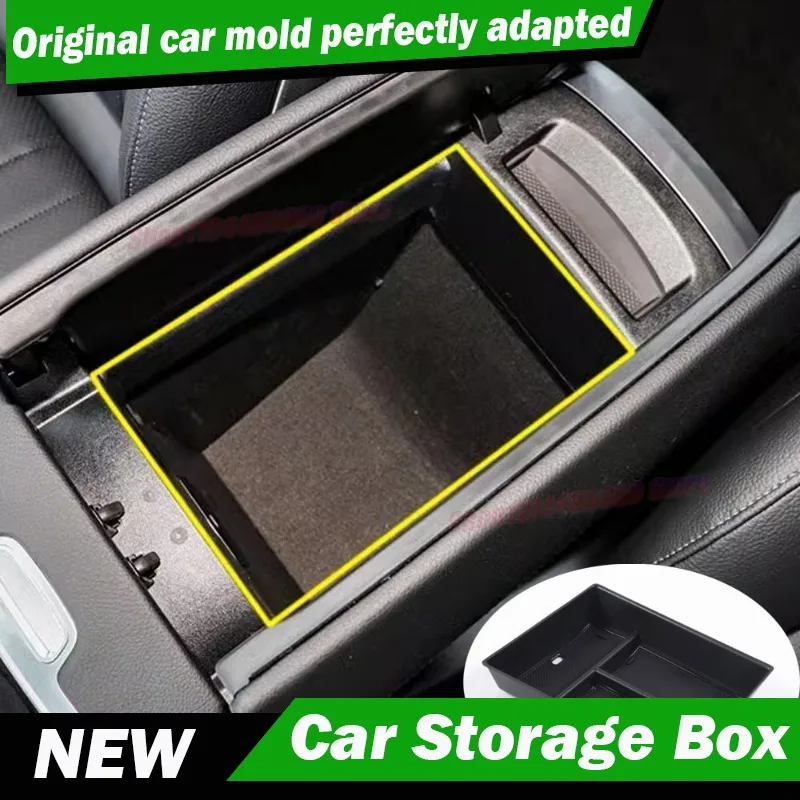 Car Interior Accessories Cup Holder Armrest Storage Box Stowing Tidying For Mercedes Benz AMG EQS EQE 350 450+ 2022-2024