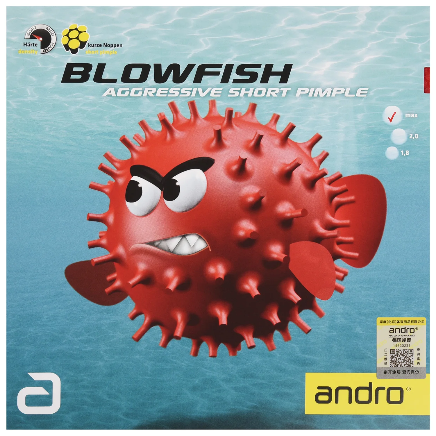 

ANDRO BLOWFISH Table tennis rubber