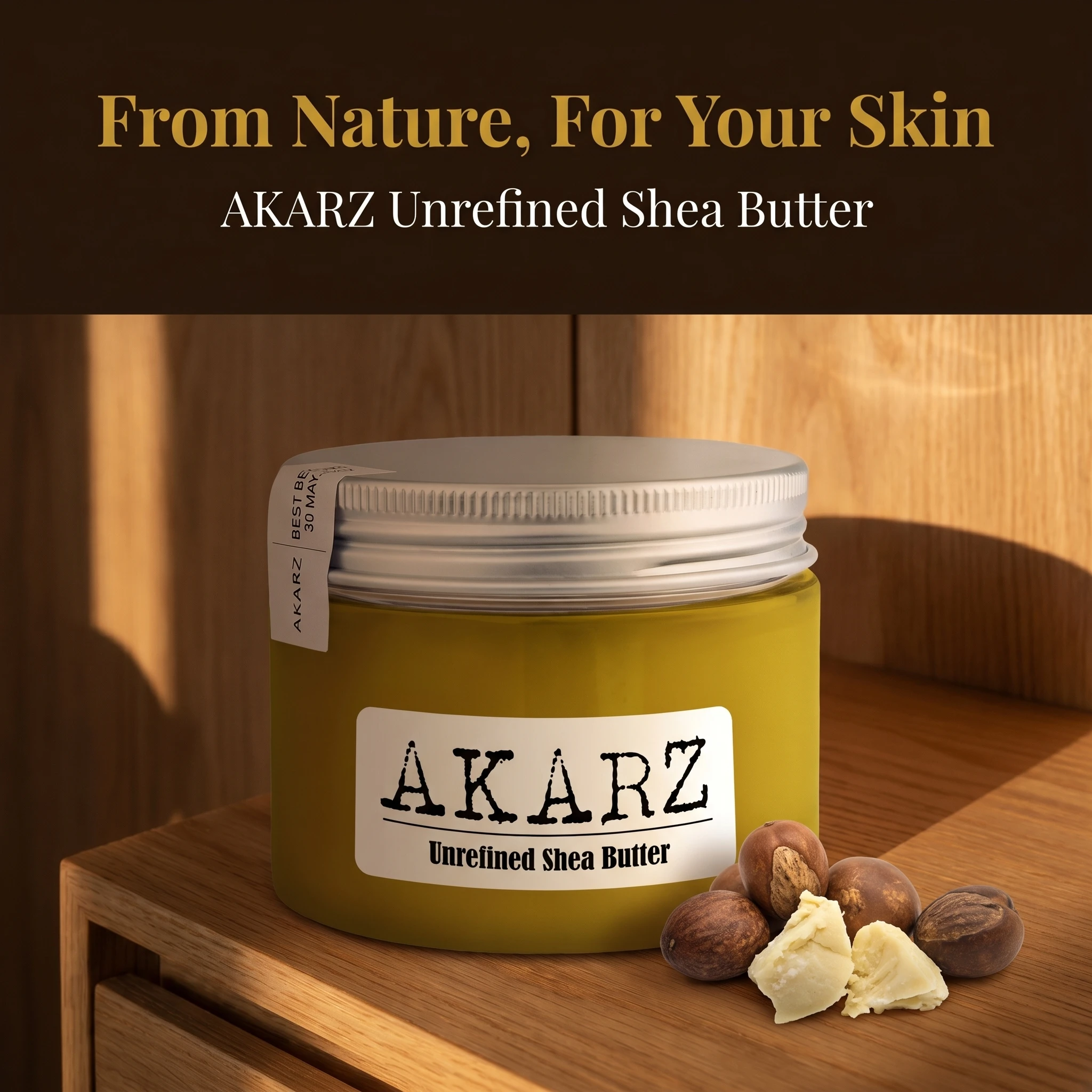 AKARZ Unrefined Shea Butter highquality origin West Africa Yellow solid Skin care products Cosmetic raw materials base oil