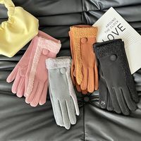 Winter Warm Polar Fleece Winter Gloves Thicken Cold Resistance Touch Screen Gloves Windproof Ski Gloves for Woman Man