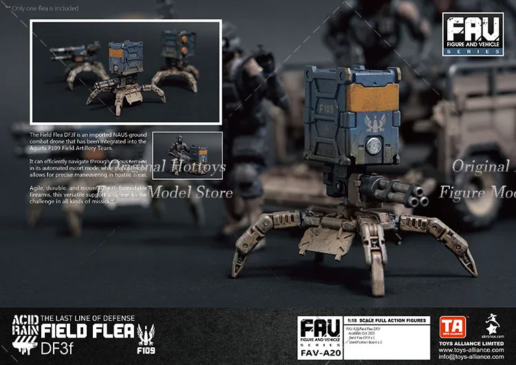 Acid Rain War 1/18 Scale Soldier FAV-A20 Field Flea DF3f A22 Beholder DD5f Full Set 3.75-inch Action Figure Model In Stock