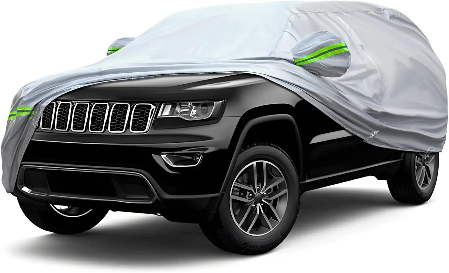 

6-Layer All-Weather Waterproof Car Cover for SUVs, Universal Fit 191-200 Inches, Sun and Rain Protection
