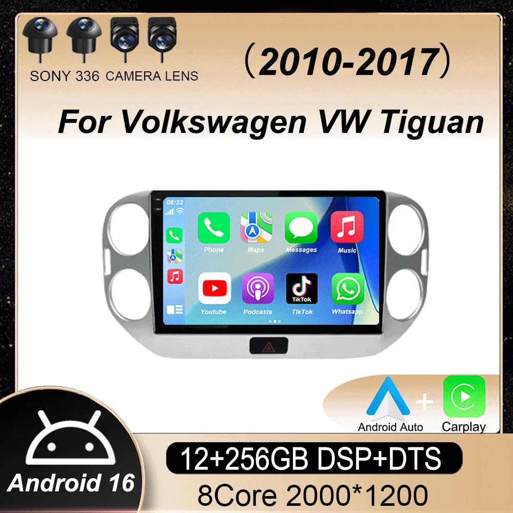 

Android 16 For Volkswagen VW Tiguan 2010 - 2017 Auto Radio Car Multimedia Video Player Navigation GPS Stereo Carplay 2din DVD