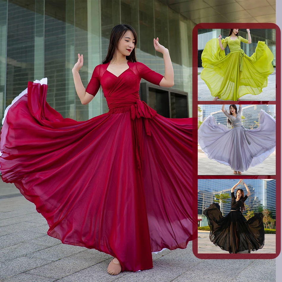 

Belly Dance Accessories Modern Dance Fusion Style Swing Skirt Belly Dance Costume Practice Dress Oriental Dance Fairy Skirt