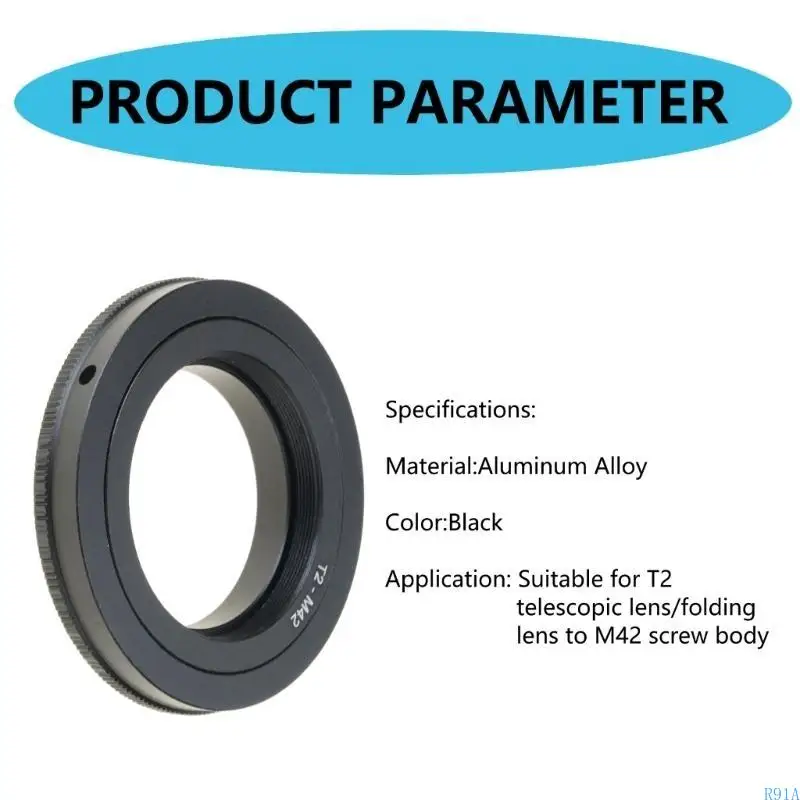 R91A aluminiowy stop T2 dla T2 adaptera obiektywu do M42 Surbe Body Pierścień adapter