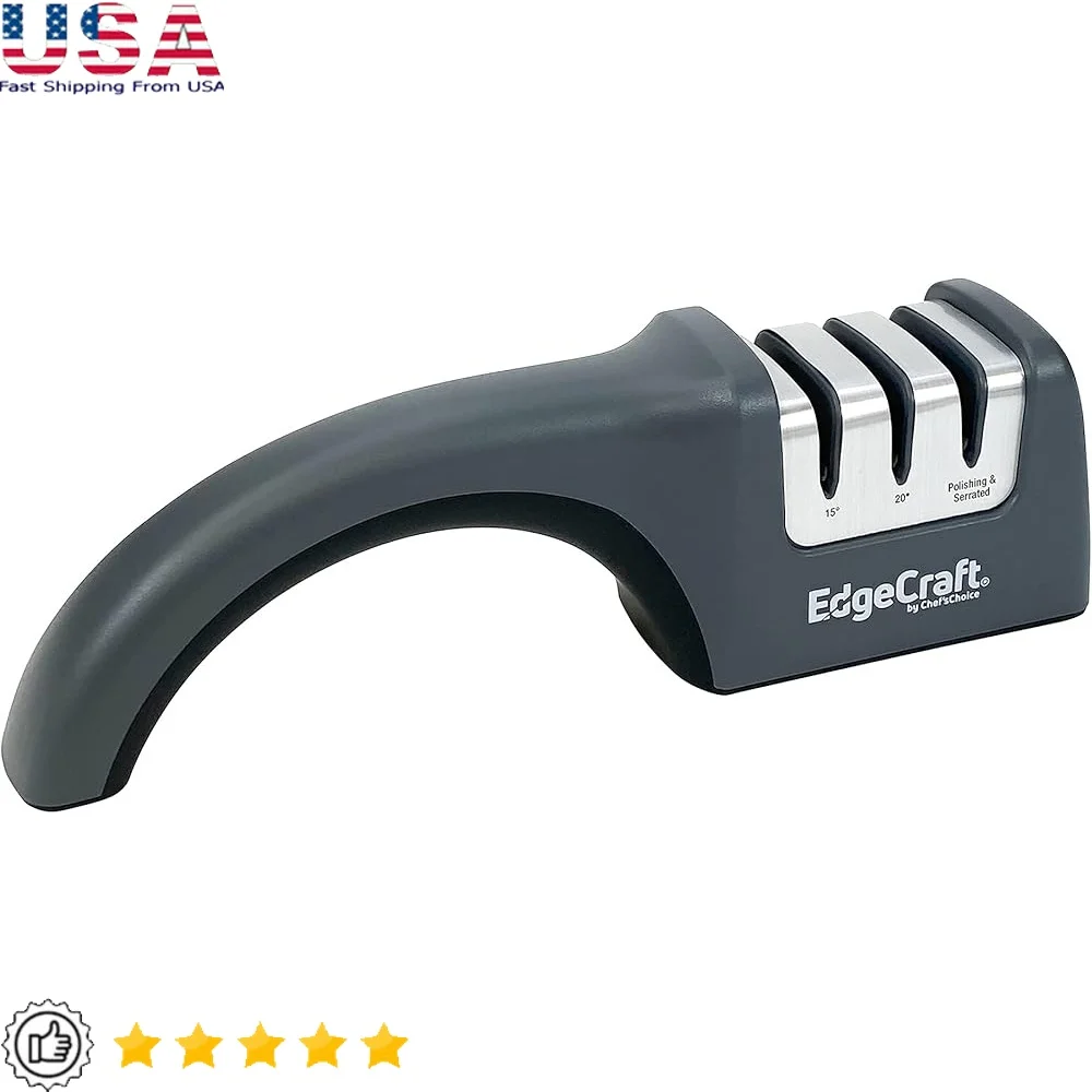 

Manual Knife Sharpener 15 20 Degree Diamond Abrasives 2-Stage Precision Sharpening Wide Slots Outdoor Knives