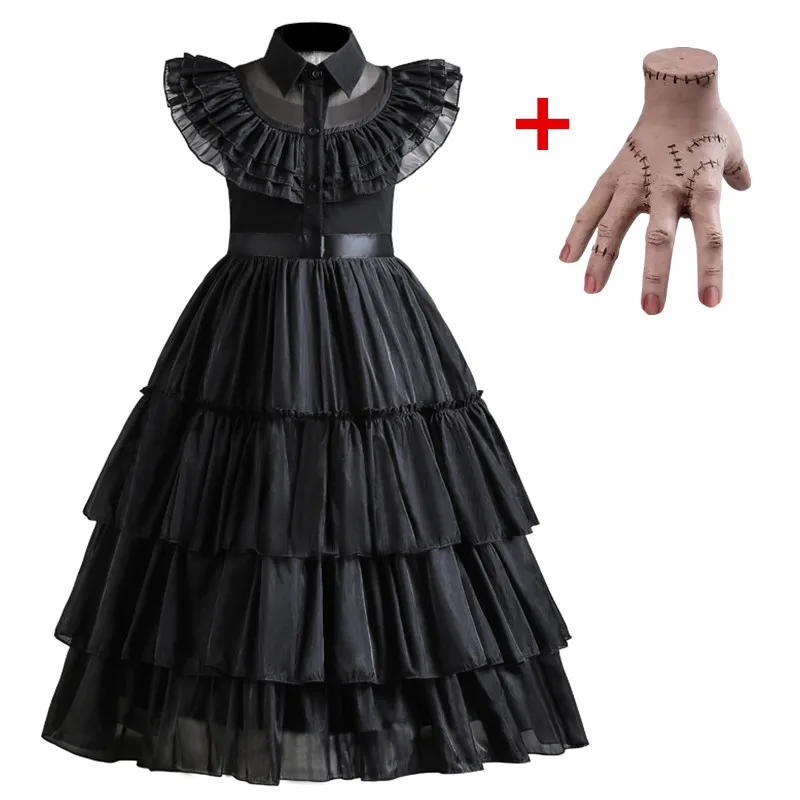 Wednesday Costume Girl 2024 Hot Moive Wednesday Girls Halloween Costume Easter Carnival Halloween Costume for Kids