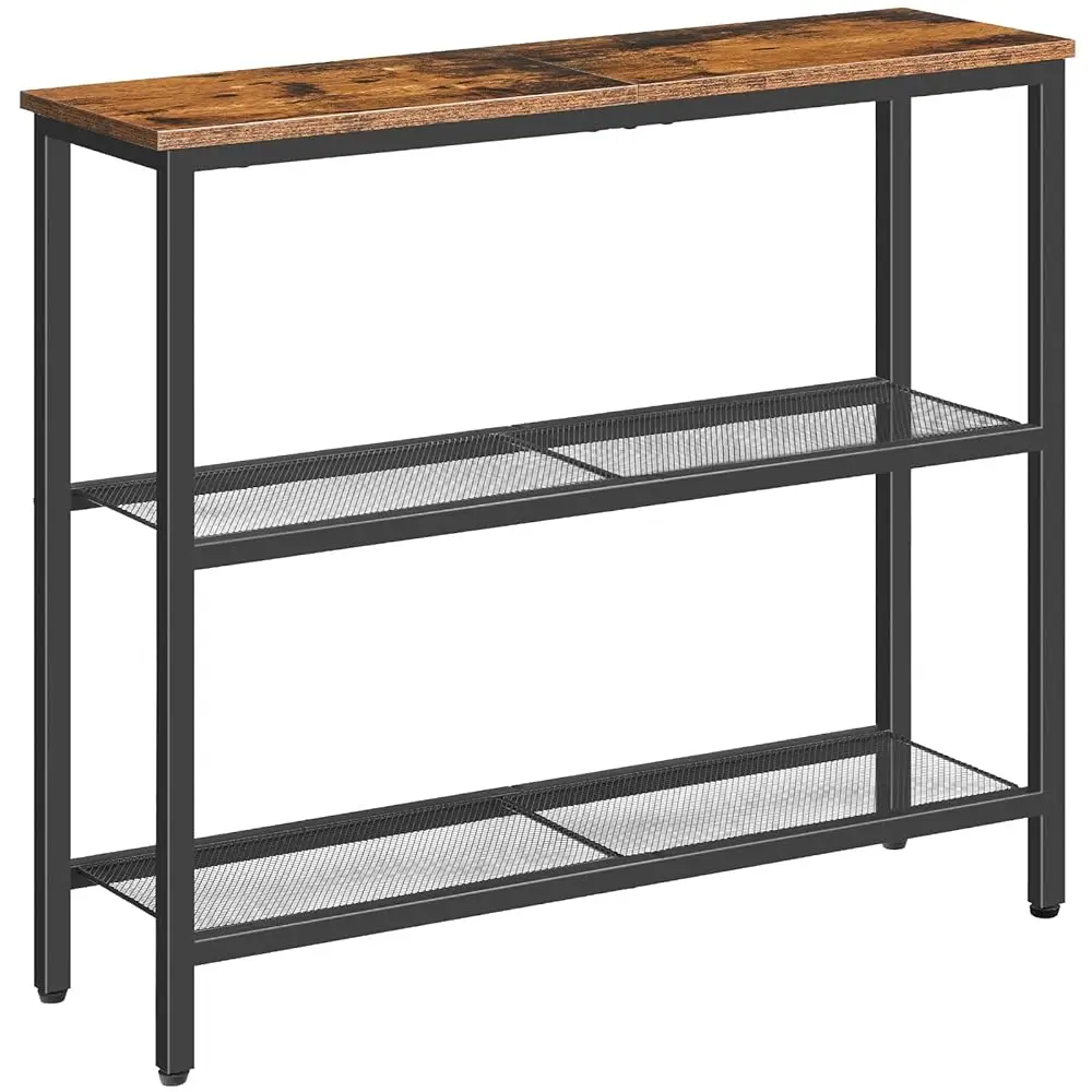 

29.5"" Narrow Console Table, 3-Tier Entryway Table, Thin Sofa Table With Shelves, Side Table, Display Table, For Hallway,