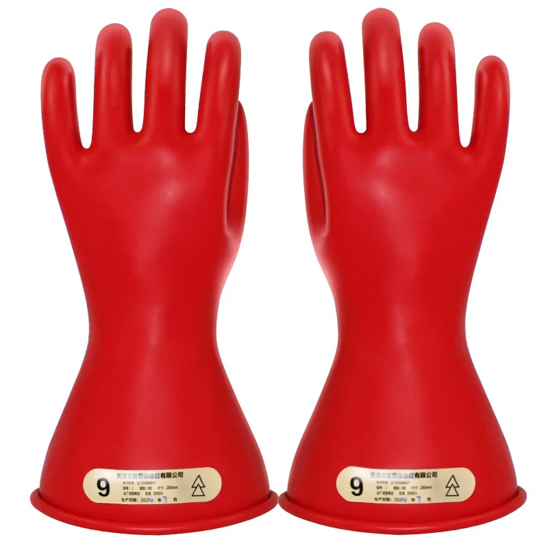 

Резиновые перчатки класса 2,5 кВ00, живые рабочие, изолирующие перчатки, защита низкого напряжения электрика, 500 В