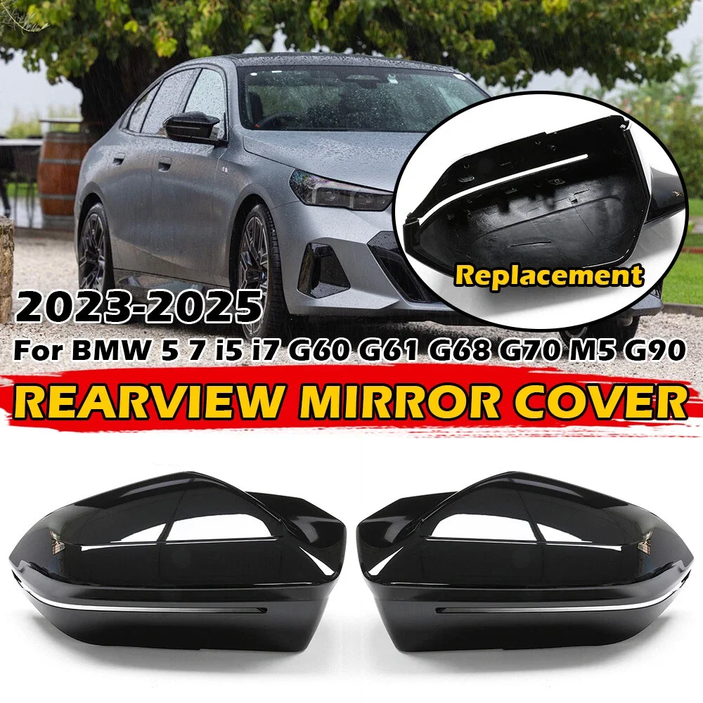 

For BMW 5 series G60 G61 G68 I5 I7 7 M5 G90 Car Replacement Rearview Side Mirror Cover Wing Cap Exterior Rear View Case Trim