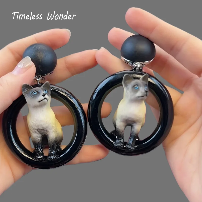 

Вневременные серьги-клипсы с милой собакой и цирконием для женщин, дизайнерские ювелирные изделия, модный редкий топ в стиле панк, оверсайз 4370