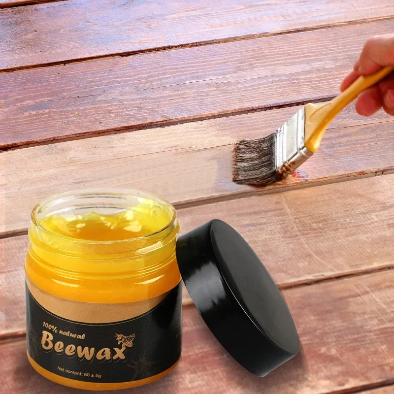 Solid Organic Natural Pure Bee-wax Wood Wax Polisher Waterproof Furniture Care Maintenance Beeswax for Household Home Cleaning