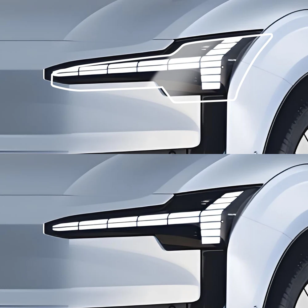 For Volvo EX30 EX40 EX90 2024-2026 Smoke Black High-Gloss Pre-Cut TPU Car Headlight Protective Film PPF Anti-Scratch Vinyl Film view 2
