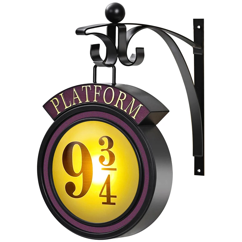 Lampu Malam LED Retro Ajaib Platform Lampu Dinding Gantung Kreatif Lampu Hogwarts 3D Dekorasi Halloween Rumah Harris Hadiah Unik