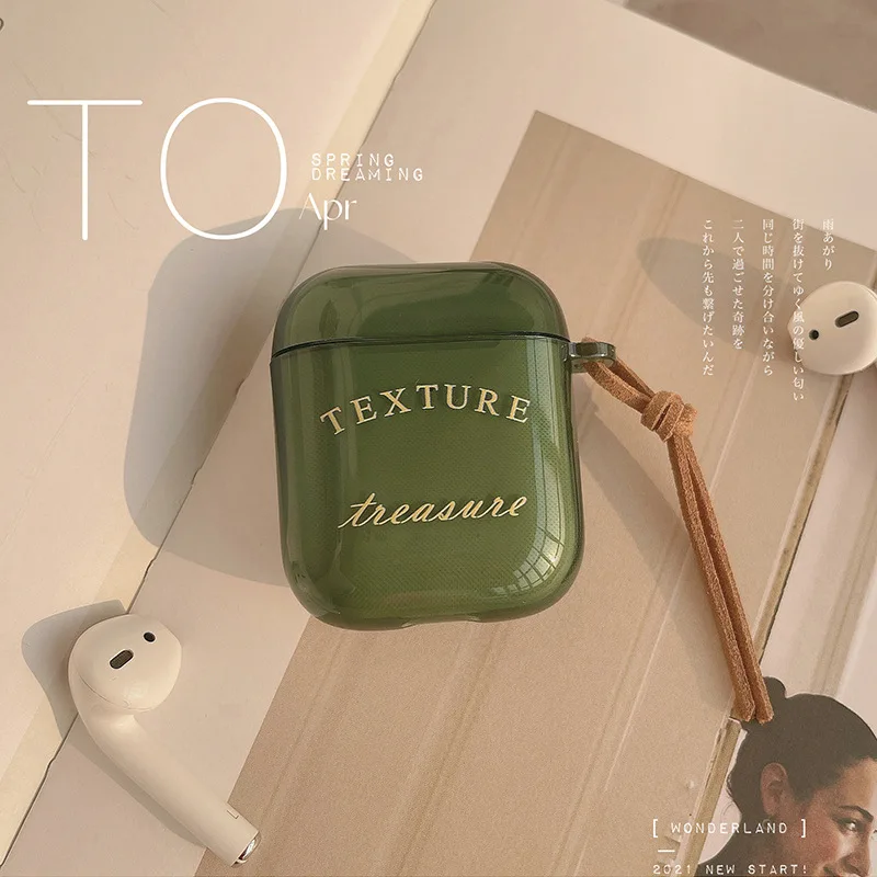 Funda para Apple AirPods Pro, estuche para AirPods, estuche para airpods, estuche para auriculares creativo verde con temperamento