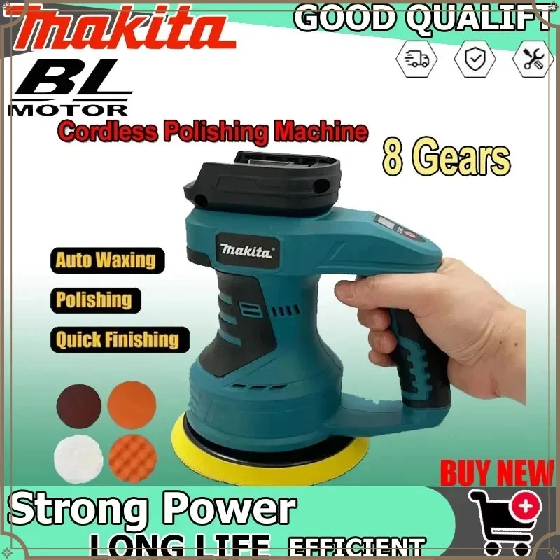 

Makita Polisher Rechargeable Cordless Car Polisher 8 Gears Auto Adjustable Electric Waxing Sanding Sealing Glaze Tool