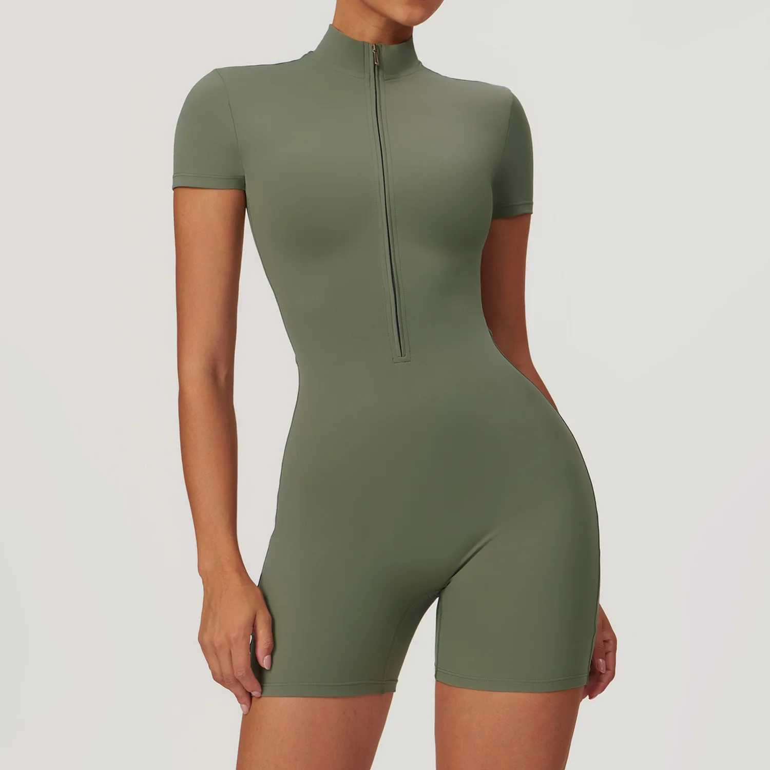 Sommer Reiß verschluss Overalls Kurzarm Yoga Bodysuit Frauen Yoga Set Fitness Trainings anzug Push-up Trainings kleidung Tanz Fitness Bodysuit