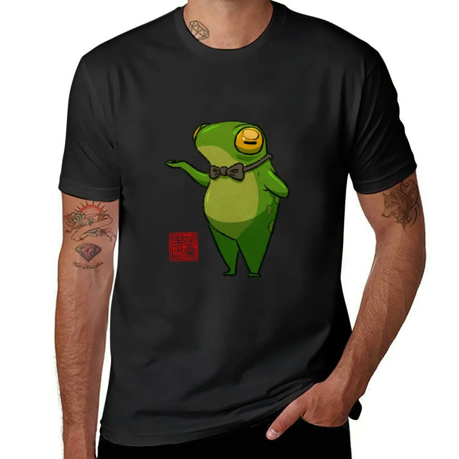 dapper bowtie frog T-Shirt plain cute clothes black t shirts for men