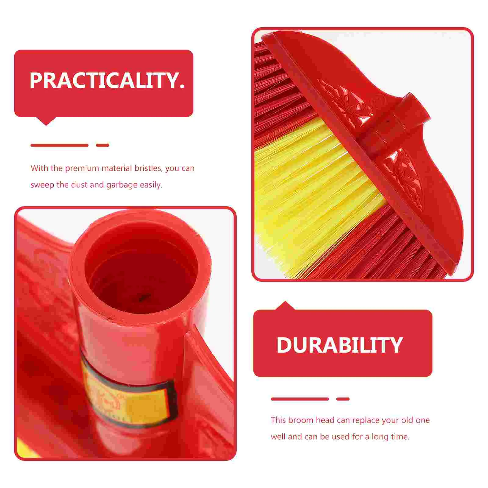 Plastic Broom Head Replacement Broom Head Sweeper Head Broom Accessories